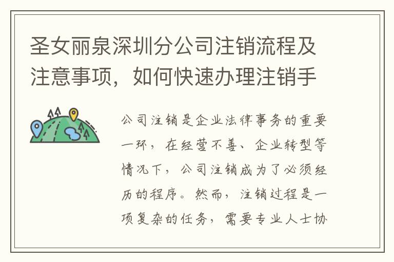 圣女麗泉深圳分公司注銷流程及注意事項(xiàng)，如何快速辦理注銷手續(xù)