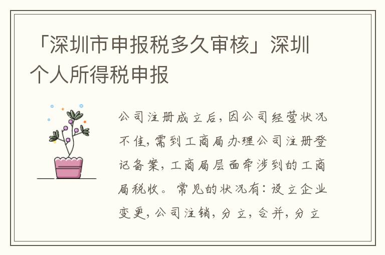 「深圳市申報(bào)稅多久審核」深圳個(gè)人所得稅申報(bào)