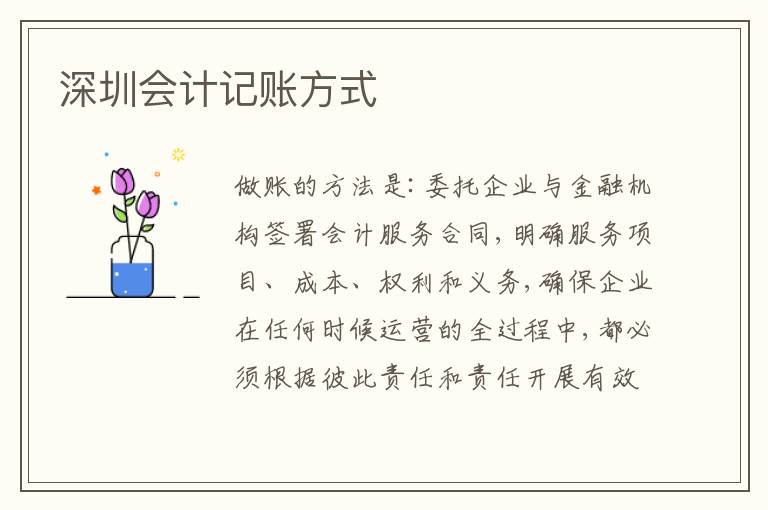 深圳會計記賬方式