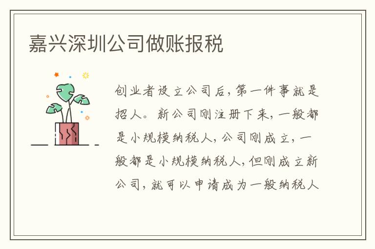 嘉興深圳公司做賬報(bào)稅
