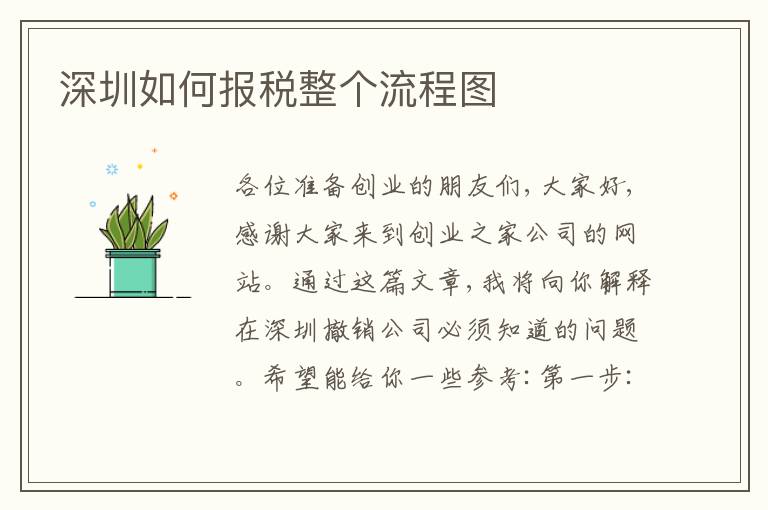 深圳如何報(bào)稅整個(gè)流程圖
