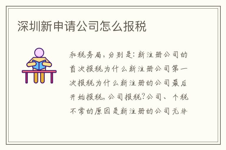 深圳新申請(qǐng)公司怎么報(bào)稅