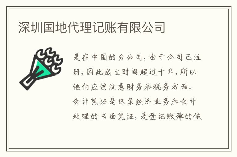 深圳國地代理記賬有限公司